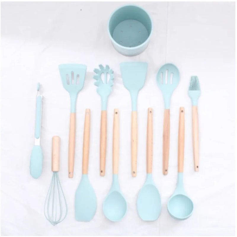 Kit Conjunto Cozinha de Silicone com 12 Peças